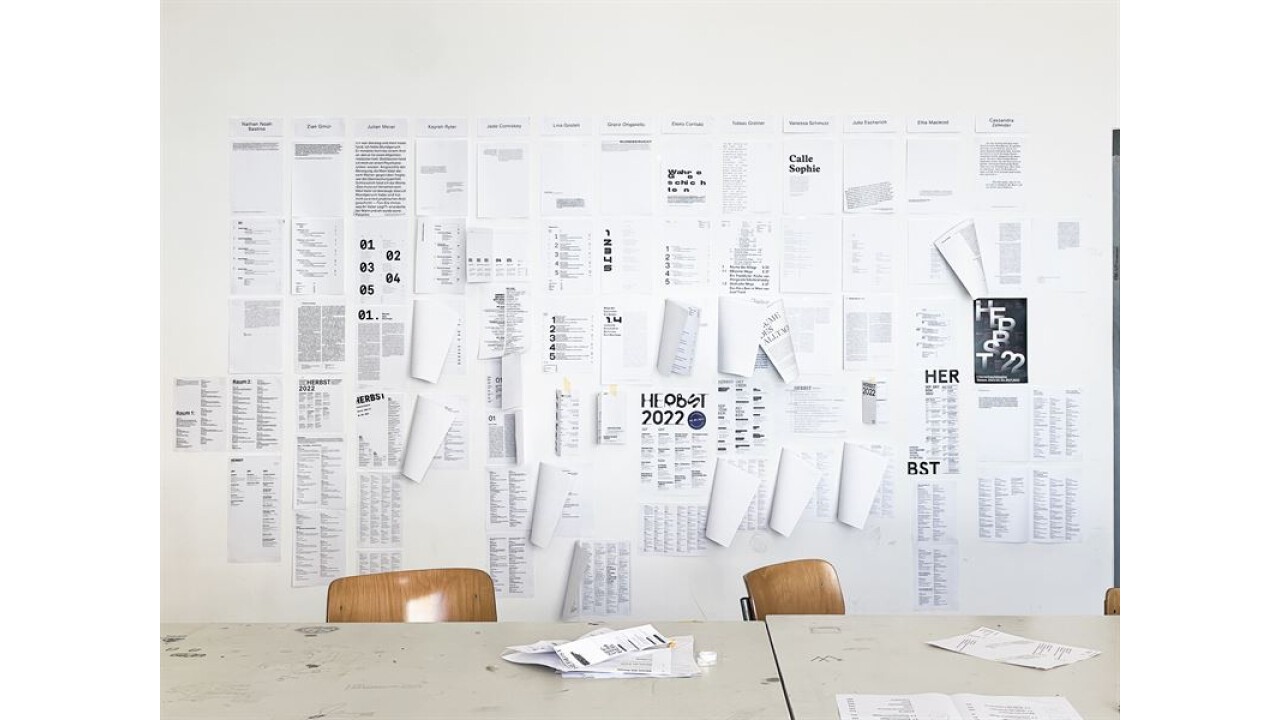 Mikro- und makrotypografische Übungen, Fachklasse Grafik 2020/24