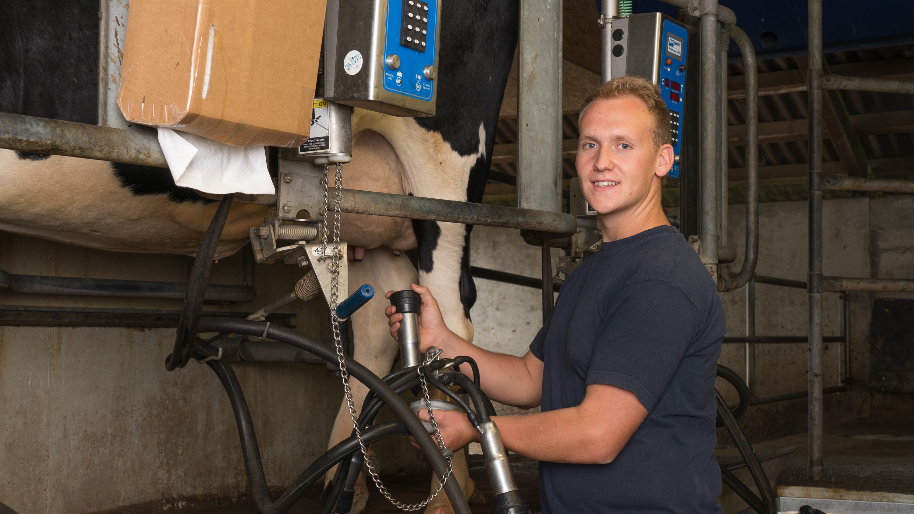 Die Arbeit mit Tieren gehört in der Fachrichtung Landwirtschaft dazu.