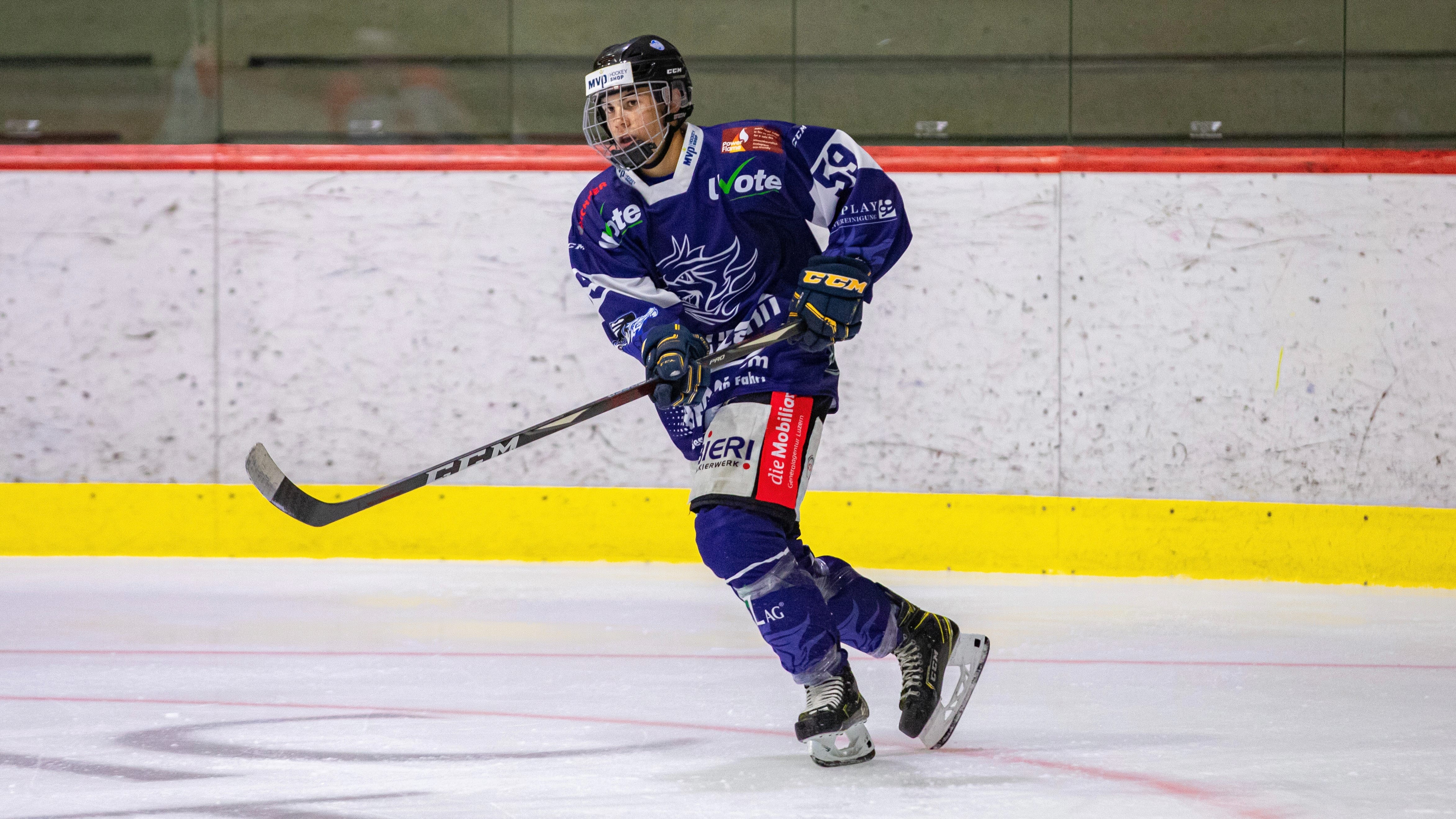 Nick im Einsatz für den Hockey Club Luzern.