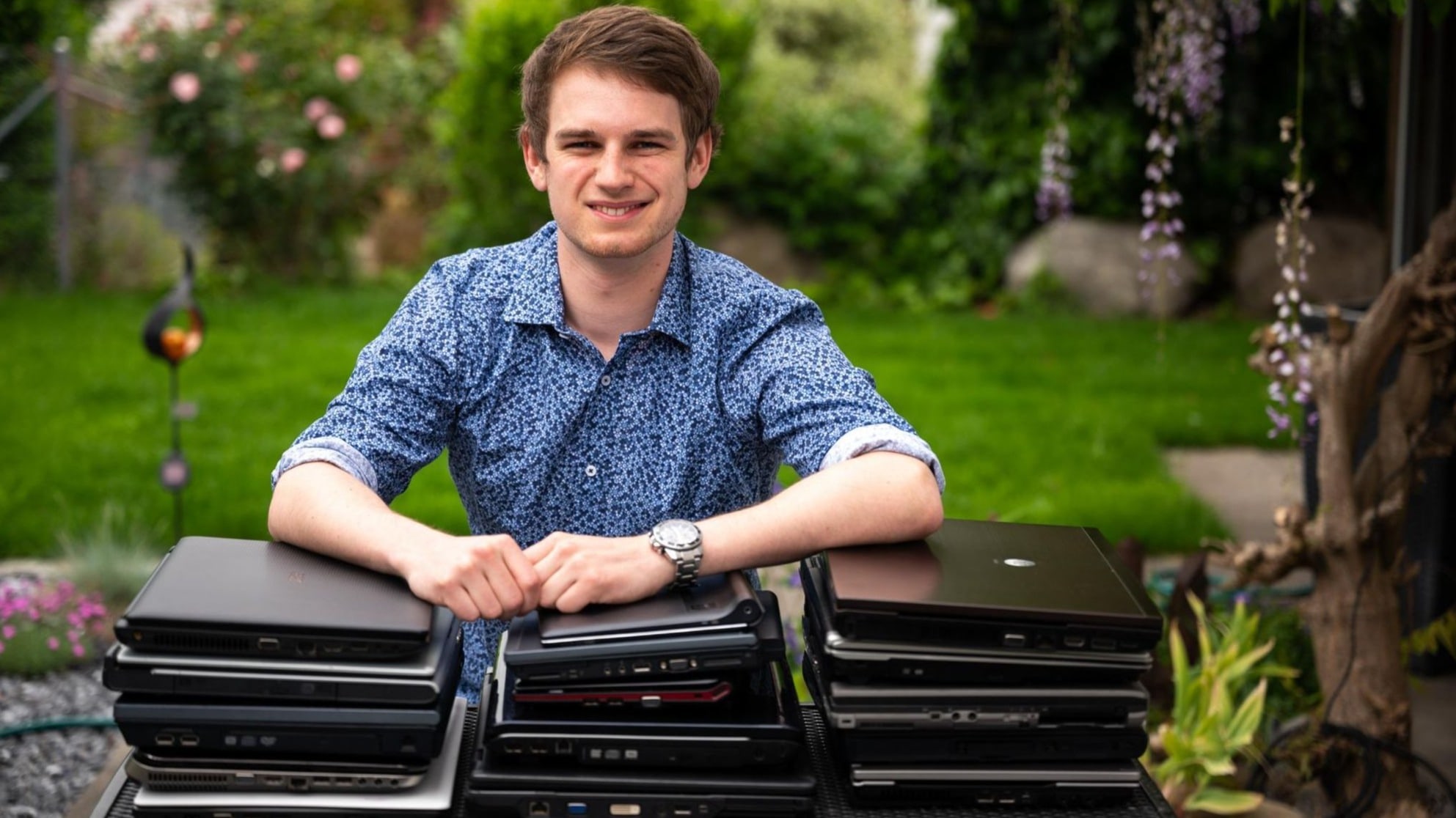 Mit seinem Projekt «Wir lernen weiter» macht Tobias Schär alte Laptops fit für Bedürftige.