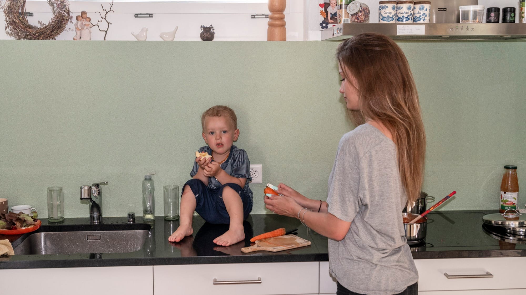 Hausarbeiten in der Gastfamilie